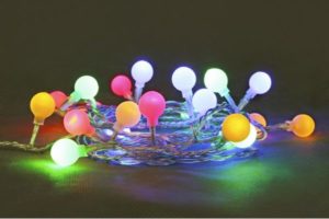 24v 10L Multi Colour Frosted Ball String Lights With Transformer Included