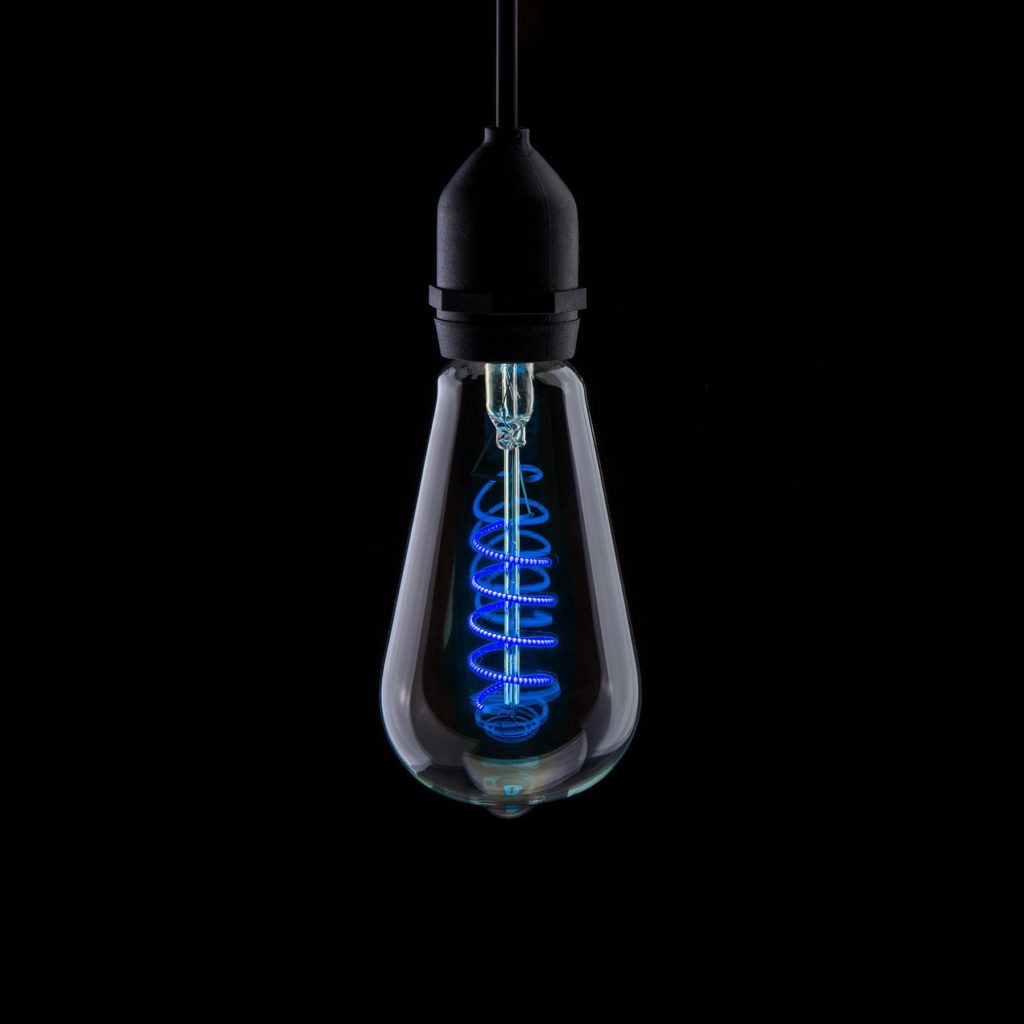 4watt Pear LED ES E27 Screw Cap Blue Colour