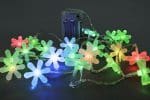 Battery Operated 20 LEDs Rainbow Frosted Flower Light Set