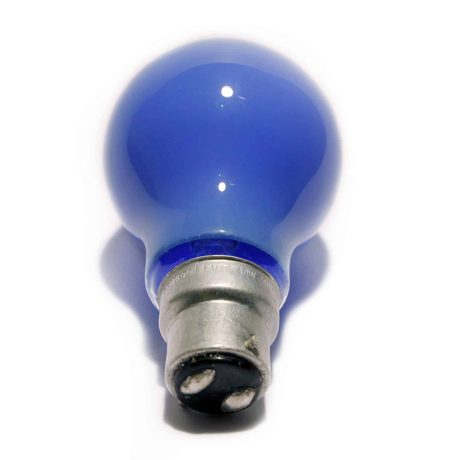 4 x Crompton BLUE 40W Coloured B22 BC Lamp Light Bulb 240V Quality UK Seller 
