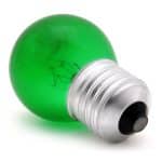 15watt Golfball ES E27 Screw Cap Translucent Green