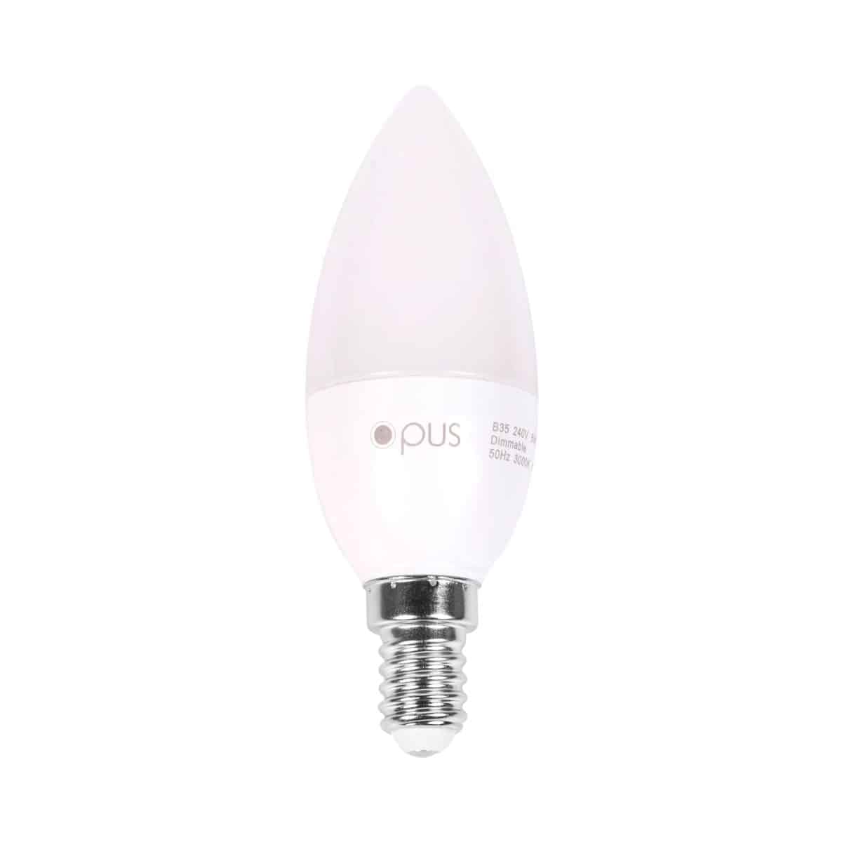 5watt Candle LED SES E14 Small Screw Cap Warm White Equivalent To 40watt Dimmable