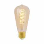 4watt Pear LED ES E27 Screw Cap Very Warm White Gold Finish Dimmable