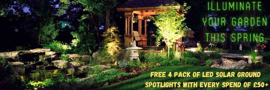 FREE LED Solar Ground Spotlights!